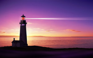 Lighthouse guiding light